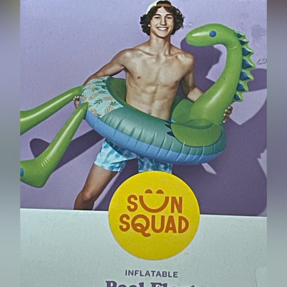 Sun Squad Green Dinosaur Pool Float